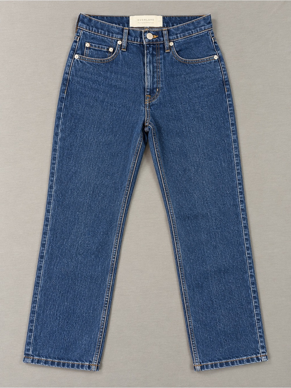 Everlane Original Cheeky Jeans 27S Deep Blue High Rise Straight